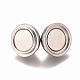 201 Stainless Steel Magnetic Clasps with Loops STAS-I137-07D-P-2