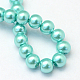 Backen gemalt pearlized Glasperlen runden Perle Stränge HY-Q330-8mm-65-4
