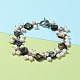 Rhombus Natural Abalone Shell/Paua Shell Beaded Bracelets BJEW-JB05776-03-5