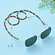 Chaînes de lunettes en perles de bois naturel AJEW-EH00033-4