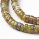 Serpentine naturelle perles de jade brins G-F612-02B-3