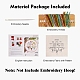 DIY刺繍キット  刺繍針と糸を含む  リネンの布  猫の形  290x290mm DIY-P077-154-2