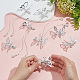 CRASPIRE 12Pcs Butterfly Hair Clips Silver Moving Butterfly Tassel Hair Clips PHAR-CP0001-04-3