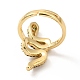 Cubic Zirconia Snake Adjustable Ring with Enamel RJEW-M142-04G-4