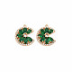 Brass Micro Pave Cubic Zirconia Charms KK-S364-269A-1