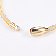 真鍮のメッシュネックレス  ガラスラインストーンとマグネット留め具付き  ゴールドカラー  17.5インチ（44.5cm） NJEW-G309-01G-3