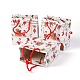 クリスマスをテーマにした紙袋  正方形  ジュエリー収納用  クリスマステーマの模様  20x20x0.45cm CARB-P006-01A-01-1