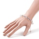 Bracelet en perles de verre en forme de larme de cristal autrichien imitation BJEW-TA00171-01-3