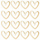 Beebeecraft 1 scatola 30 pz 18k placcato oro collegamenti del cuore amore cuore cornici cave connettore lunetta 11.5x13x1mm per orecchino collana creazione di gioielli KK-BBC0001-60-1