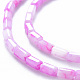Mèches de perles de verre craquelé peintes au four opaque EGLA-T008-18A-3
