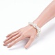Natural White Moonstone Stretch Bracelets BJEW-JB03746-03-3