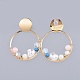 Plastic Imitation Pearl Dangle Earrings EJEW-JE03463-4
