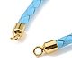 Кожаные браслеты с плетеным шнуром MAK-K022-01G-3