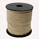 2 Row Golden Aluminum Studded Faux Suede Cord LW-D005-20G-1