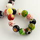 Round Handmade Millefiori Glass Beads Strands X-LK-R004-81-2