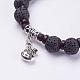 Dyed Natural Lava Rock Beads Stretch Bracelets BJEW-G567-27-3