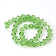 Half-Handmade Transparent Glass Beads Strands GB6mmC16-2