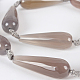 Natural Agate Faceted Teardrop Bead Strands G-E216-15-1