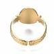 ステンレス鋼の楕円形のオープンカフリング304個  女性のための分厚いリング  ゴールドカラー  usサイズ6 3/4(17.1mm) RJEW-T023-53G-2
