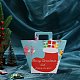 Bolsa de regalo de papel kraft creativo plegable rectángulo tema navideño CON-B002-02A-6