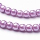 Umweltfreundliche runde Perlenstränge aus gefärbtem Glasperlen HY-A002-4mm-RB056-2