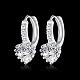 Romantic Women Cubic Zirconia Copper Heart Hoop Earrings EJEW-BB01516-3