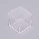 プラスチックの箱  トランスペアレント  正方形  透明  5.5x5.5x5.5cm  インナーサイズ：5.1x5.1センチメートル CON-WH0074-41B-1