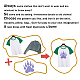 ガラスホットフィックスラインストーン  アップリケの鉄  マスクと衣装のアクセサリー  洋服用  バッグ  パンツ  クマの足跡  297x210mm DIY-WH0303-160-5
