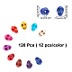 Arricraft 120pcs 10 Farben synthetische türkisfarbene Perlenstränge G-AR0004-19-2