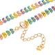 Brass Enamel Cobs Chain Necklaces NJEW-JN03202-2