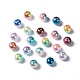 Perles en plastique imitation perles arc-en-abs OACR-Q174-8mm-M-1