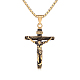 Croix pendentif collier avec jésus crucifix religieux collier sacro-saint charme cou chaîne bijoux cadeau pour anniversaire pâques thanksgiving jour JN1109C-1