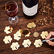 花のアクリルワイングラスチャームタグ  ワイングラスマーカー  結婚披露宴の装飾のため  ゴールド  39x39.5x1.5mm AJEW-WH0248-384B-3