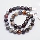Faceted Natural Botswana Agate Round Beads Strands G-I166-01-12mm-2