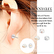 Sunnyclue 9 Paar 3 Farbe 925 Sterling Silber Clutch Ohrring Rückseiten STER-SC0001-12-5