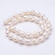Natural Cultured Freshwater Pearl Beads Strands PEAR-P002-27-2