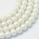 Perlas redondas de perlas de vidrio texturado pintado para hornear HY-Q002-10mm-01-1