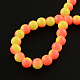 Two-Color Baking Painted Glass Bead Strands DGLA-R050-8mm-30-2