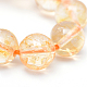 Redondas hebras de perlas naturales citrino G-R345-4mm-21-4