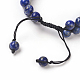 Bracelets de perles tressés réglables en lapis-lazuli naturel BJEW-E351-01A-3