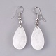 Natural Quartz Crystal Dangle Earrings EJEW-P150-A04-2