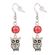 Boucles d'oreilles pendantes en alliage thème halloween EJEW-JE04428-2