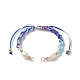 Bracelets tressés en cordon de polyester de couleur dégradée AJEW-JB01145-2
