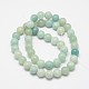 Brins de perles d'amazonite de fleurs naturelles rondes X-G-I183-02-6mm-2