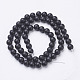 Chapelets de perles perles en agate noire naturelle X-G-D543-6mm-3
