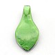手作りダイクロイックガラス ビッグティアドロップ 1箱  ペンダント  ランダムな色のボール紙リボンちょう結びのギフトボックス付き  薄緑  60x32x10mm  穴：8mm  箱：70x51x21ミリ DICH-X041-03-2