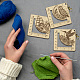 Wooden Square Frame Crochet Ruler DIY-WH0536-007-5