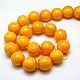 Buddhist Jewelry Beaded Findings Resin Imitation Beeswax Round Bead Strands RESI-L002-20mm-F03-3