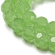 模造翡翠ガラスビーズスタンド  多面カット  ラウンド  薄緑  6mm  穴：1mm  約98個/連  20.47''（52センチメートル） EGLA-A035-J6mm-D01-4