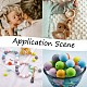 100Pcs Silicone Beads 15mm Round Silicone Bead Bulk Colorful Silicone Bead Kit for Keychain Jewelry DIY Crafts Making JX305A-7